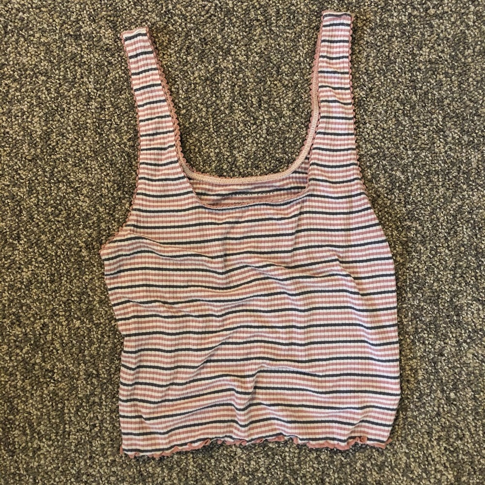 Pink Stripe American Eagle Tank